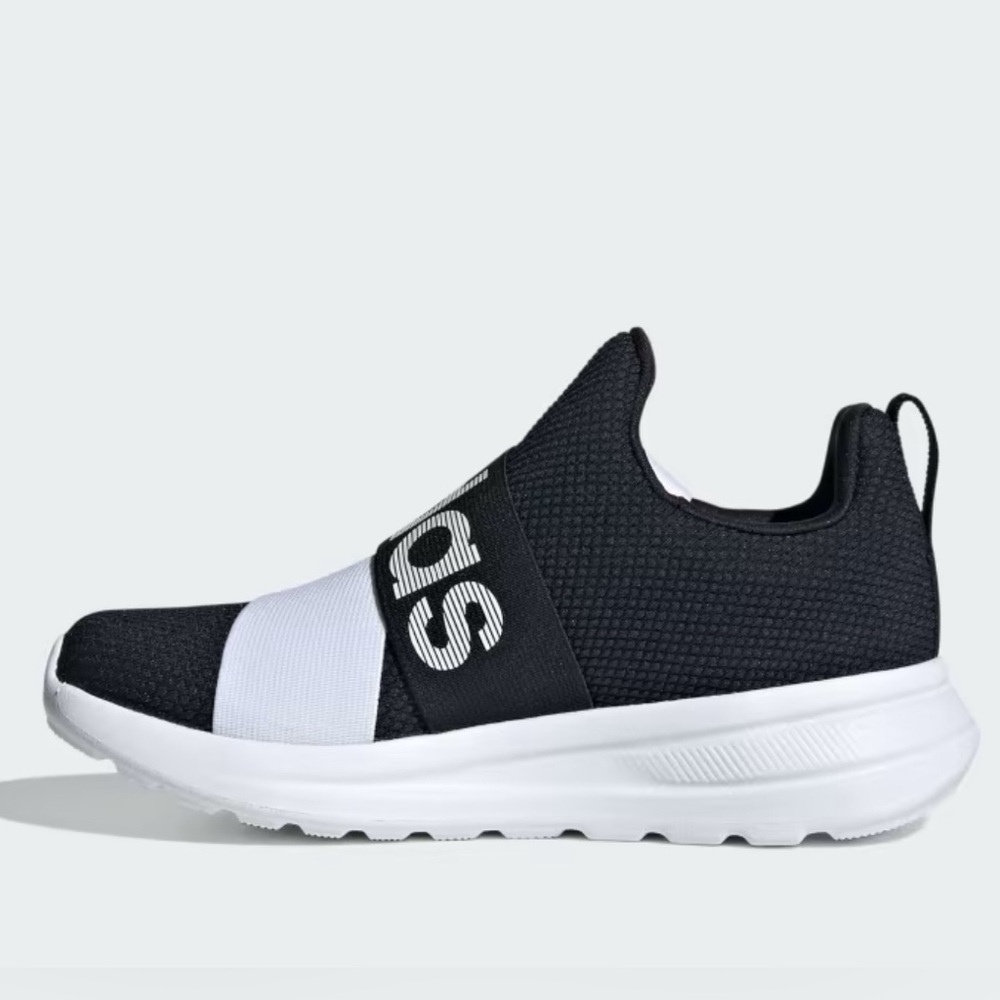 ADIDAS SLIP-ON SNEAKERS LITE RACER ADAPT 6.0 SHOES KIDS Sz 10.5 Black White NEW - Picture 6 of 10